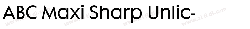 ABC Maxi Sharp Unlic字体转换